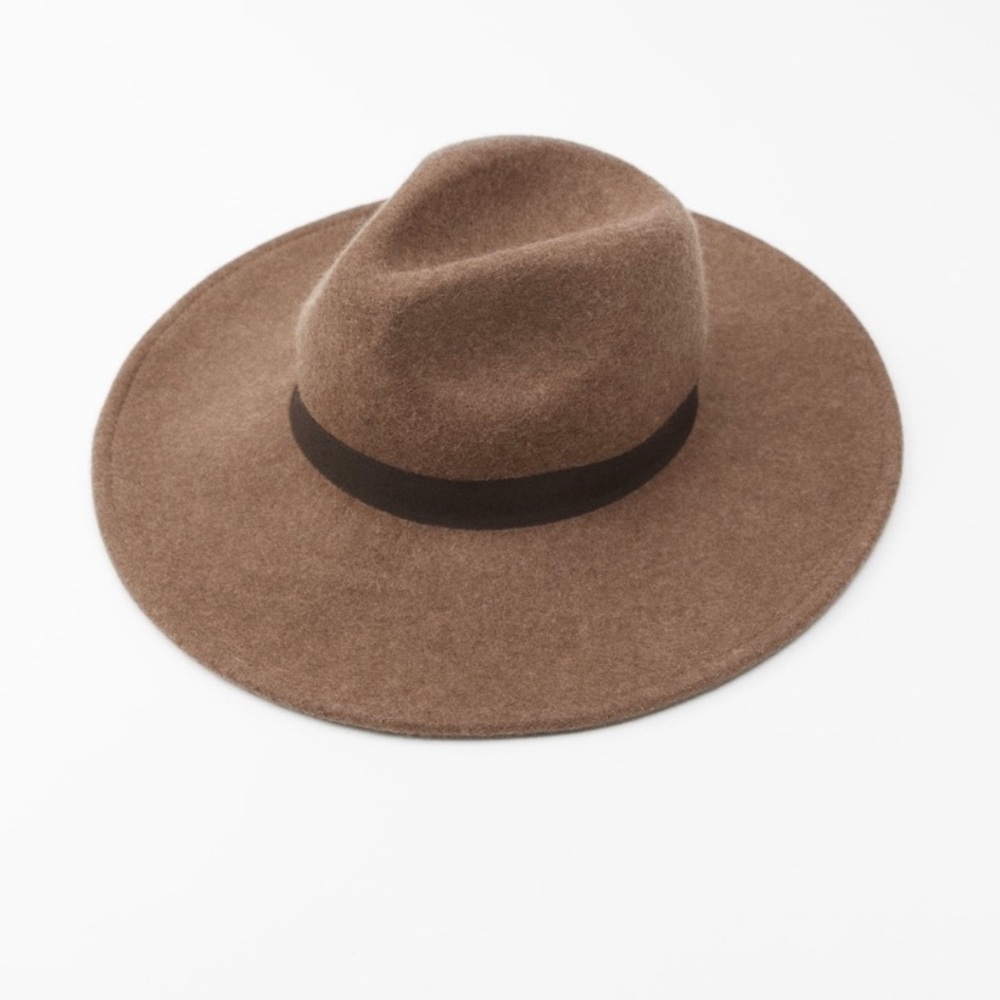 Zara wide brim wool hat